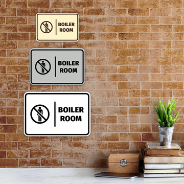 Signs ByLITA Classic Framed Boiler Room Door or Wall Sign Easy Installation | Health And Safety | Building And Hospitality Signs